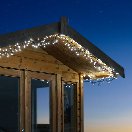 ConnectGo® Outdoor LED Cluster Lights, Connectable, Green Cable