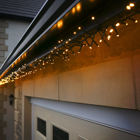 ConnectGo® Outdoor LED Cluster Lights, Connectable, Green Cable