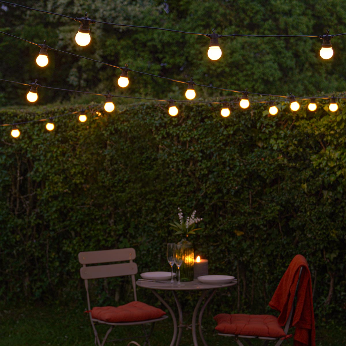 ConnectGo® Festoon Lights, Connectable, Frosted LED Bulbs