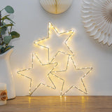 ConnectGo® 43cm Connectable Warm White LED Outdoor Wire Star Light