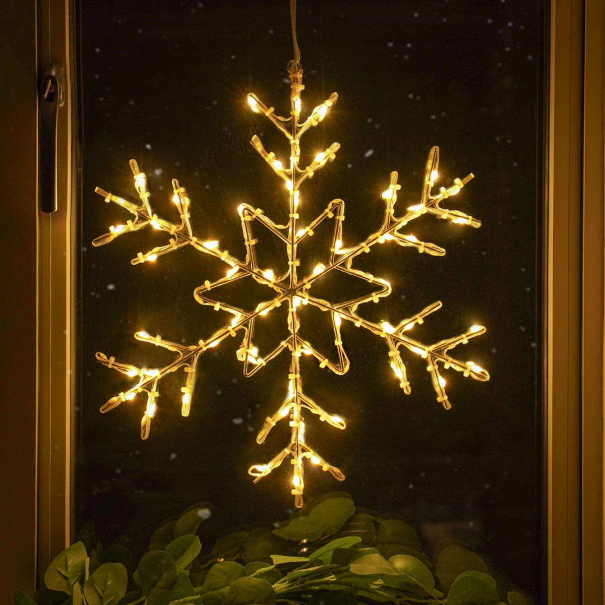ConnectGo® Outdoor Wire Snowflake Christmas Silhouette, Connectable