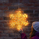 ConnectGo® Outdoor Wire Snowflake Christmas Silhouette, Connectable