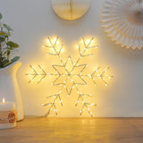 ConnectGo® Outdoor Wire Snowflake Christmas Silhouette, Connectable
