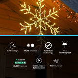 ConnectGo® Outdoor Wire Snowflake Christmas Silhouette, Connectable