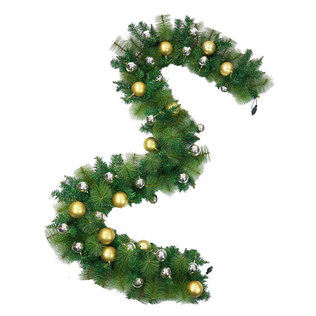 Outdoor ConnectGo® Christmas Garland with Baubles