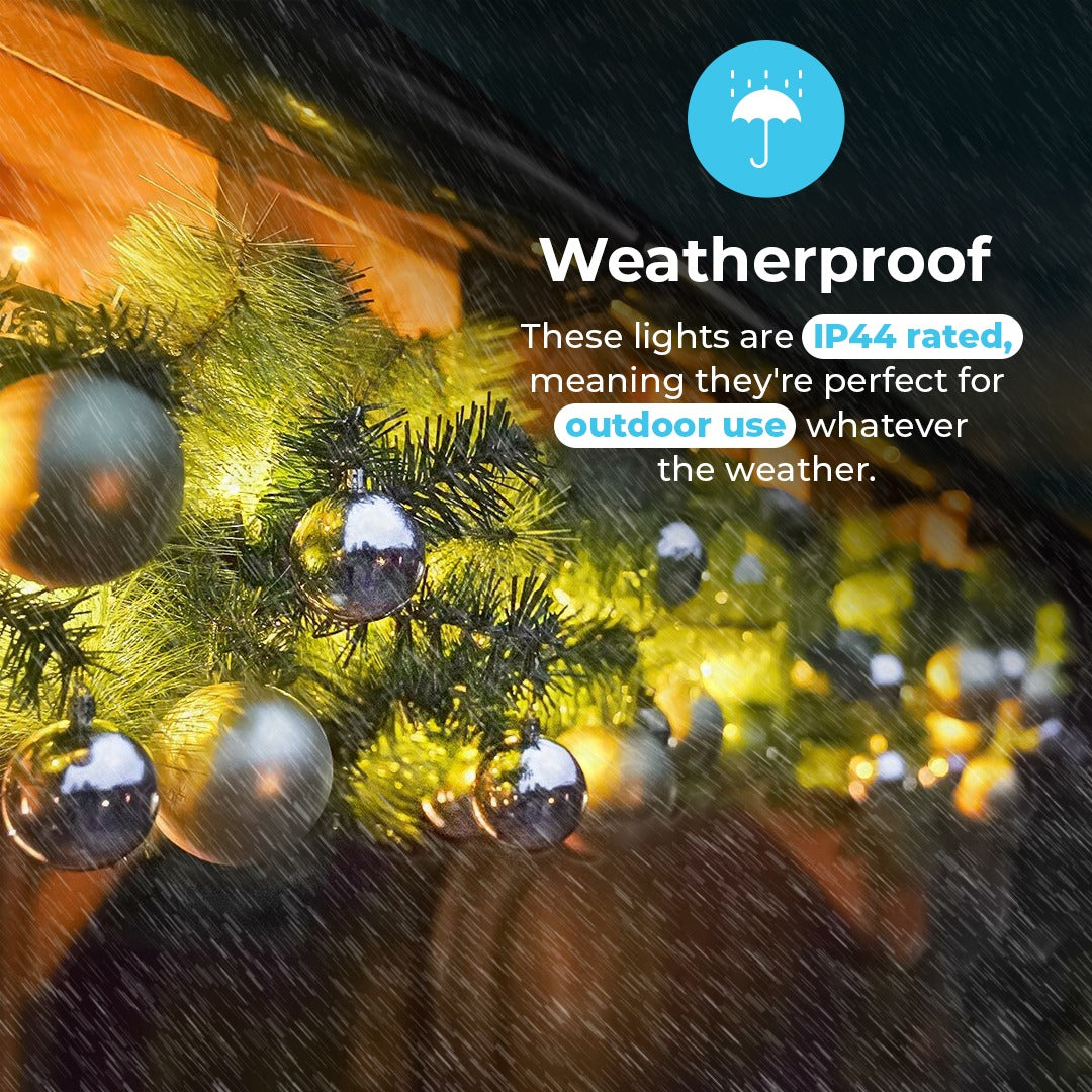 Outdoor ConnectGo® Christmas Garland with Baubles