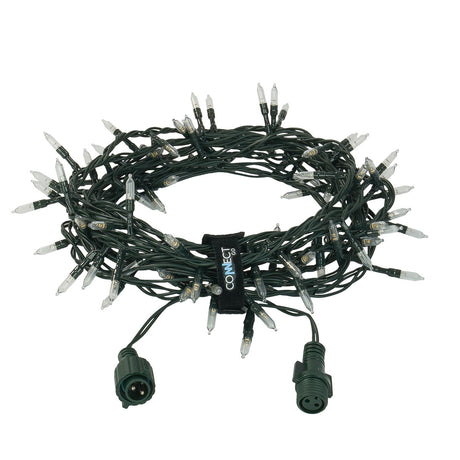 ConnectGo® Outdoor LED Vintage String Lights, Connectable, Dark Green Cable