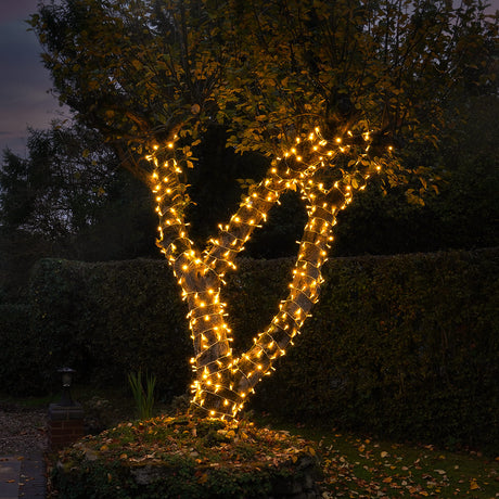 ConnectGo® Warm White Connectable Outdoor Fairy Lights Clear Cable