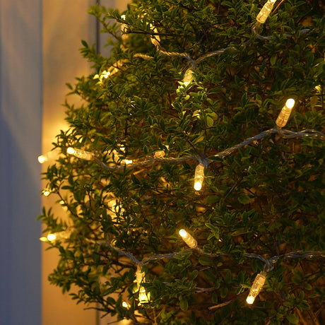 ConnectGo® Warm White Connectable Outdoor Fairy Lights Clear Cable