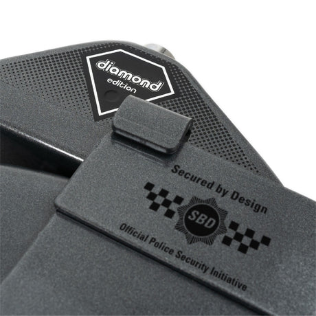 Disklok Diamond Edition Silver Car Steering Wheel Lock, with Storage Bag & Cover