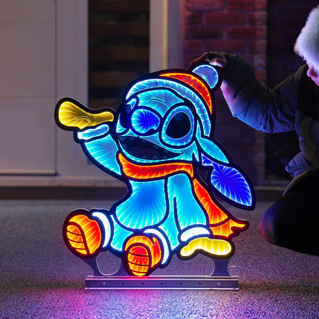 58cm Outdoor ©Disney Christmas Decoration Infinity Mirror Stitch