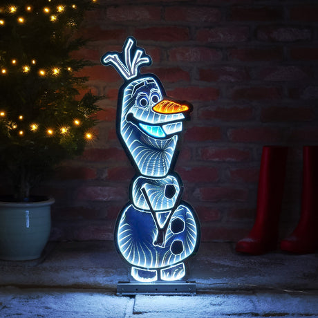 63cm Outdoor ©Disney Christmas Decoration Infinity Mirror Olaf