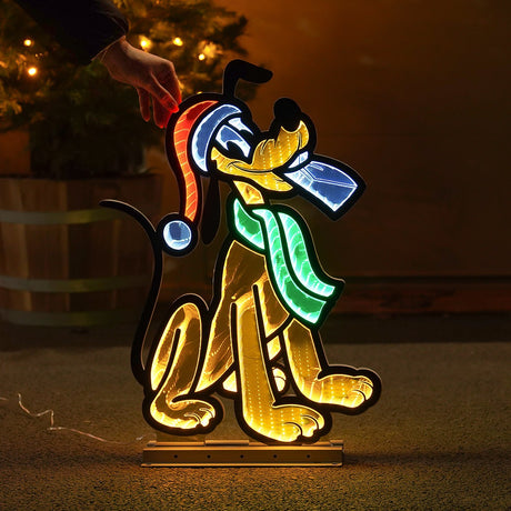 60cm Outdoor ©Disney Christmas Decoration Infinity Mirror Light Pluto