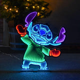 60cm Outdoor Disney Christmas Decoration Infinity Mirror Dancing Stitch