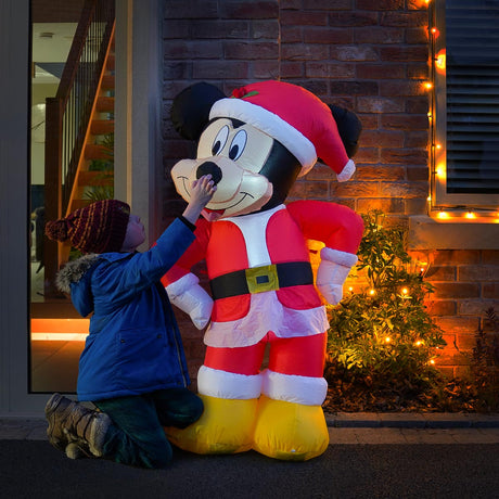 1.25m LED Outdoor ©Disney Christmas Decoration Inflatable Santa Mickey Mouse