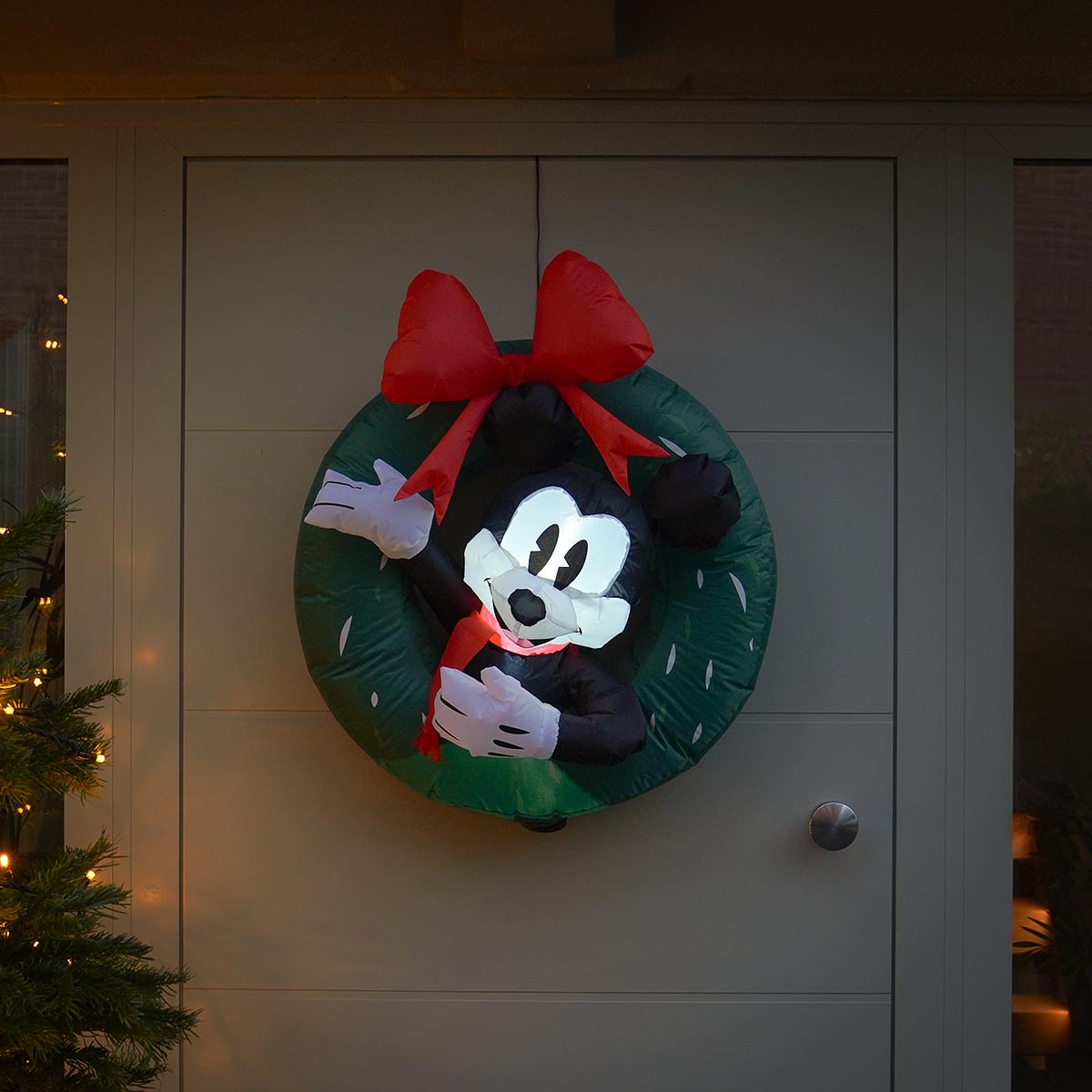 75cm LED Outdoor ©Disney Christmas Inflatable Mickey Mouse Wreath