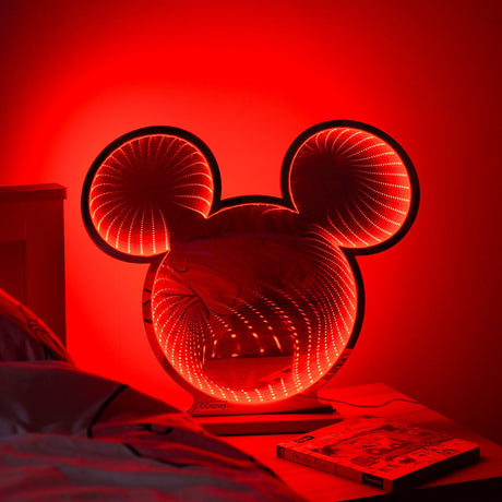40cm ©Disney Mickey Mouse Ears Infinity Mirror Light Red