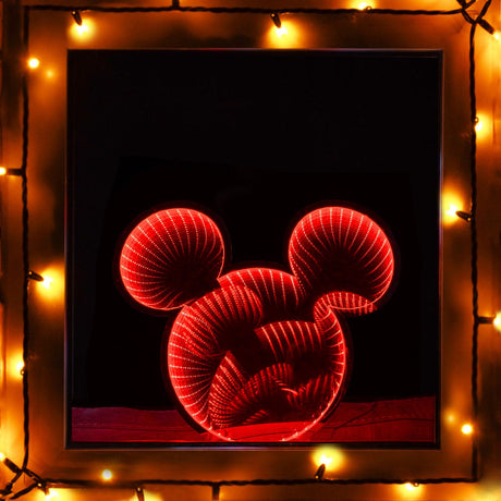 40cm ©Disney Mickey Mouse Ears Infinity Mirror Light Red
