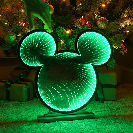 40cm ©Disney Green Mickey Mouse Ears Infinity Mirror Light