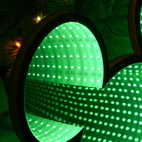 40cm ©Disney Green Mickey Mouse Ears Infinity Mirror Light