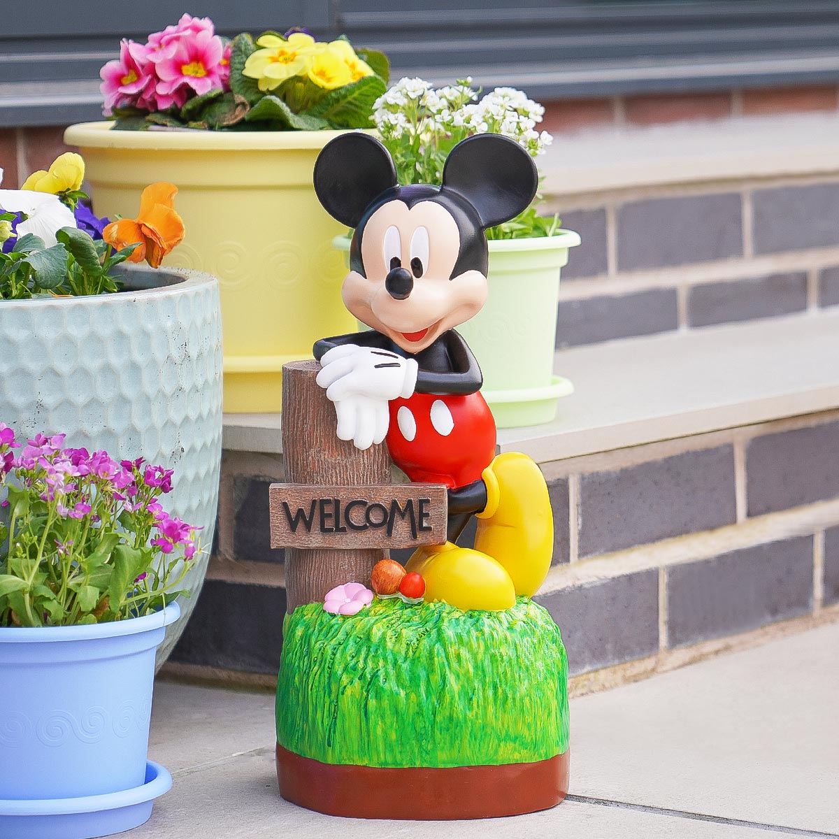 40cm Outdoor ©Disney Mickey Mouse Welcome Sign Garden Ornament