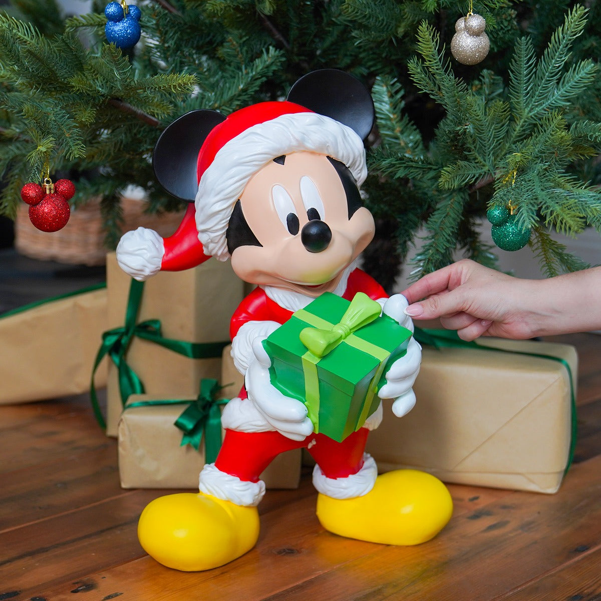 49cm Outdoor ©Disney Christmas Decoration Santa Mickey Mouse Garden Ornament