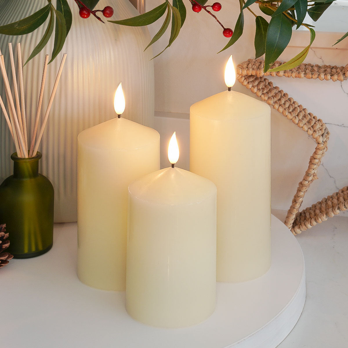 Ember™ Ivory Chapel LED Candle