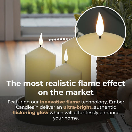 Ember™ Ivory Chapel LED Candle