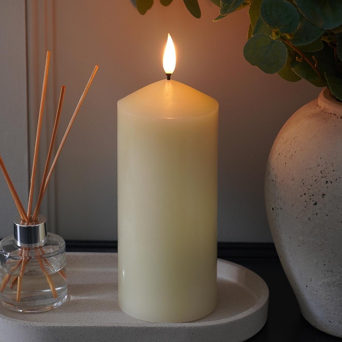 Ember™ Ivory Chapel LED Candle