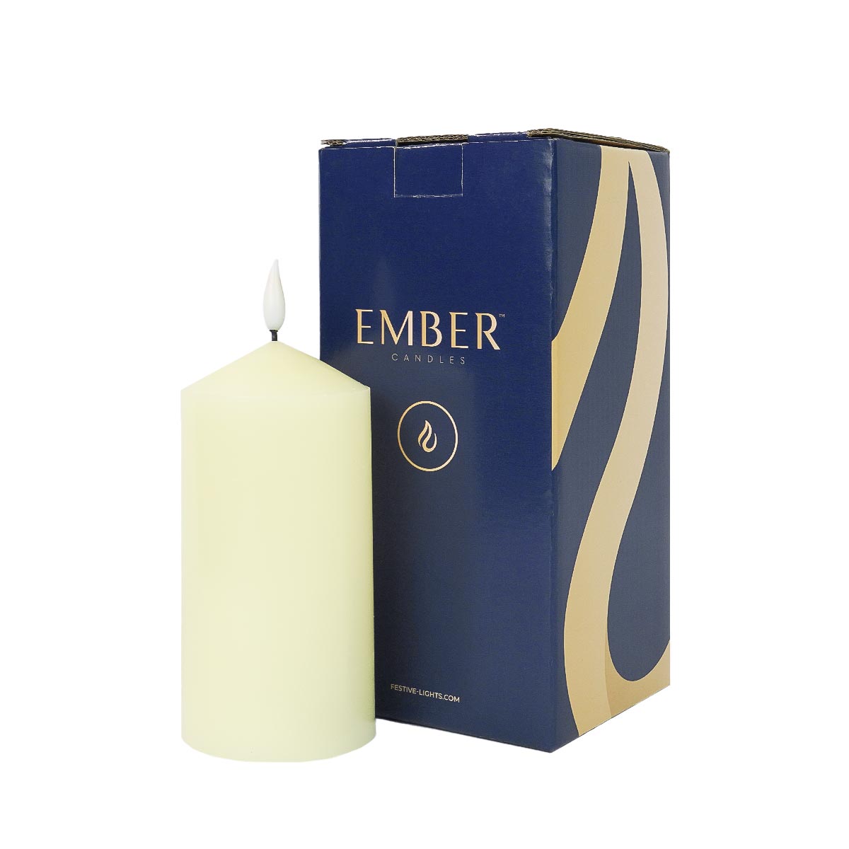 Ember™ Ivory Chapel LED Candle