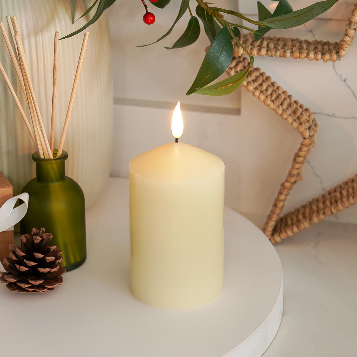Ember™ Ivory Chapel LED Candle