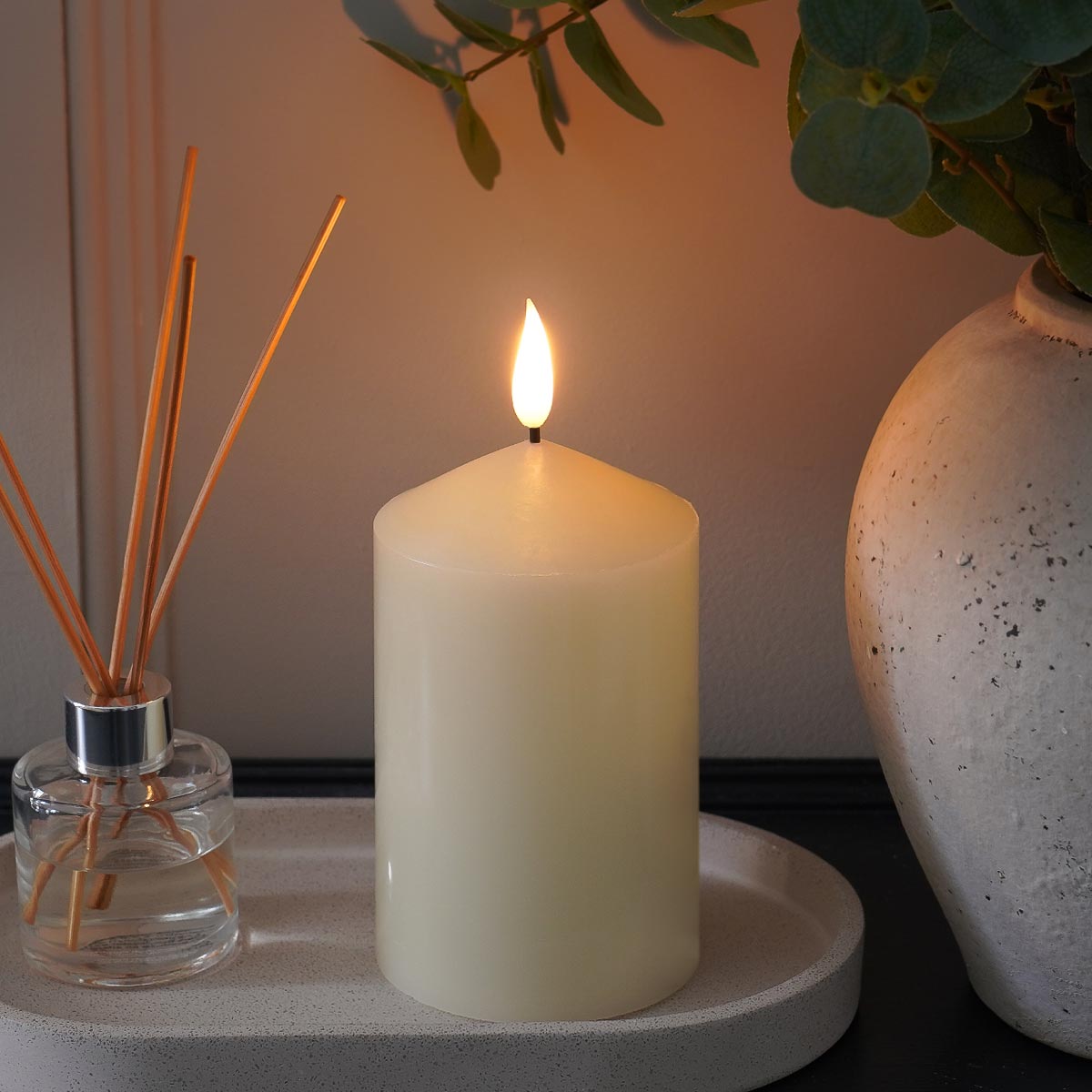Ember™ Ivory Chapel LED Candle