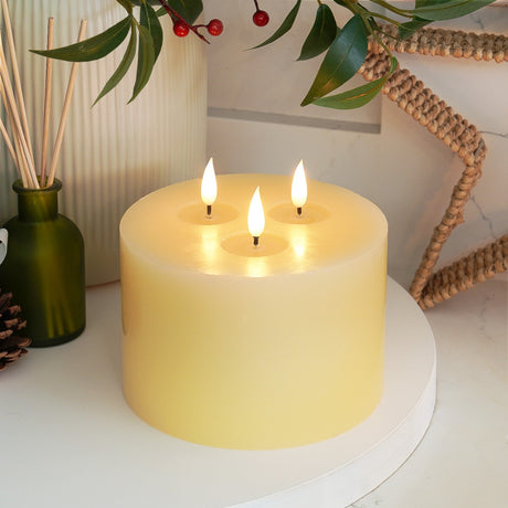 Ember™ Ivory Triple Wick LED Candle