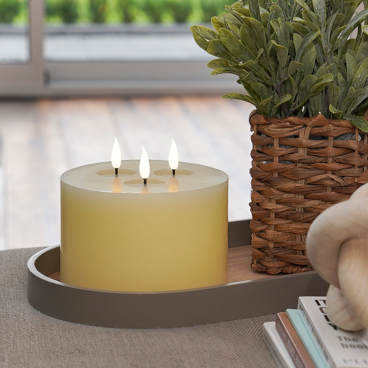 Ember™ Ivory Triple Wick LED Candle