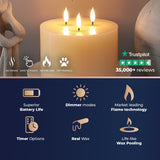Ember™ Ivory Triple Wick LED Candle