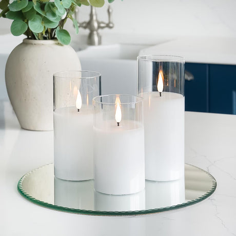 Ember™ Glass Hurricane LED Candle