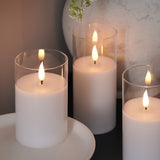 Ember™ Glass Hurricane LED Candle
