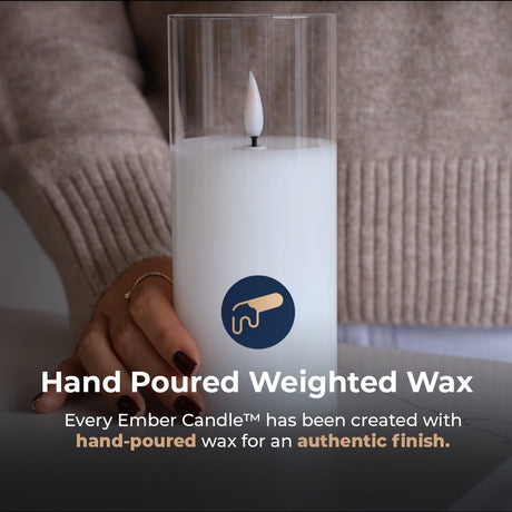 Ember™ Glass Hurricane LED Candle