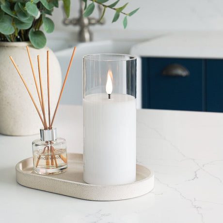 Ember™ Glass Hurricane LED Candle