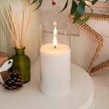 Ember™ Glass Hurricane LED Candle