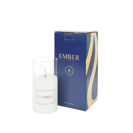 Ember™ Glass Hurricane LED Candle