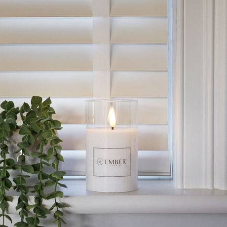 Ember™ Glass Hurricane LED Candle
