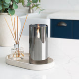 Ember™ Smoked Glass Hurricane LED Candle