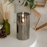 Ember™ Smoked Glass Hurricane LED Candle