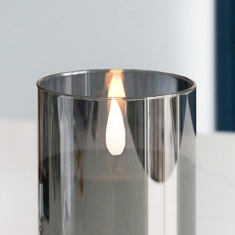 Ember™ Smoked Glass Hurricane LED Candle