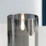 Ember™ Smoked Glass Hurricane LED Candle