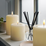 Ember™ Ivory LED Chapel Pillar Candle with Large Wax Pooling Effect