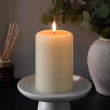 Ember™ Ivory LED Chapel Pillar Candle with Large Wax Pooling Effect