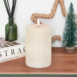 Ember™ Ivory LED Chapel Pillar Candle with Large Wax Pooling Effect