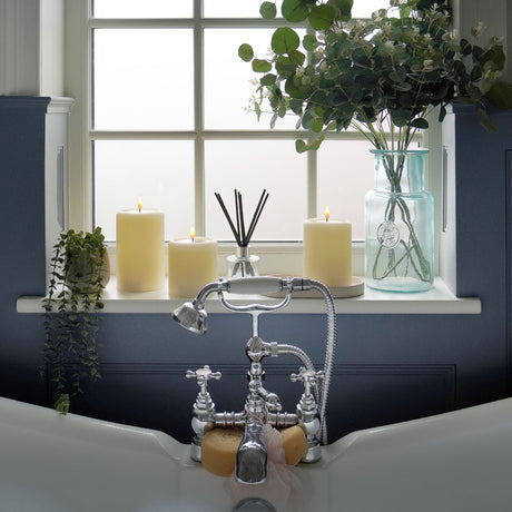 Ember™ Ivory LED Chapel Pillar Candle with Large Wax Pooling Effect